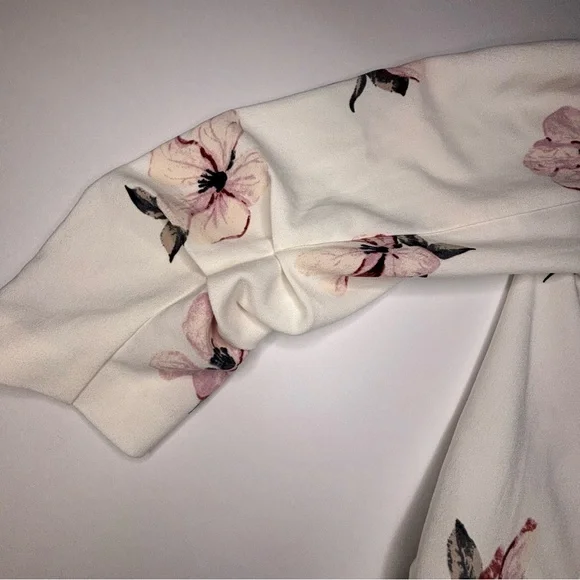 Dynamite White Blazer with Pink Floral Accents - Picture 5 of 5